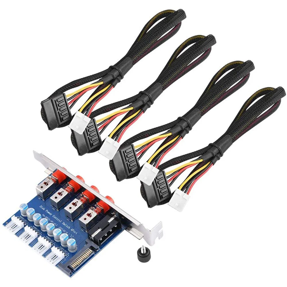 Neuer HDD Power Control Switch Festplattenwahlschalter SATA Drive Switcher für Desktop-PC Computer