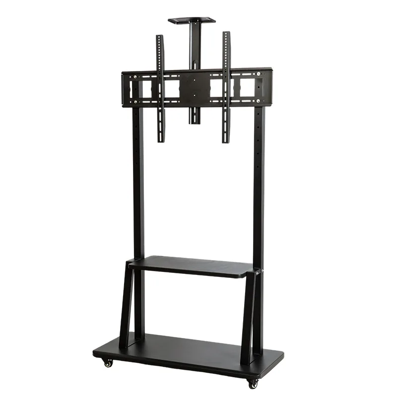 1800 Cold Rolled Steel Mobile TV Cart, Universal Floor Stand for 32 to 100 Inch TV, Multimedia Conference Display Bracket