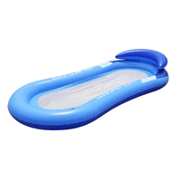 Inflatable Pool Float Hammock Bed, Swim Ring Tube Mattress for Beach & Pool - Water Lounger Chair