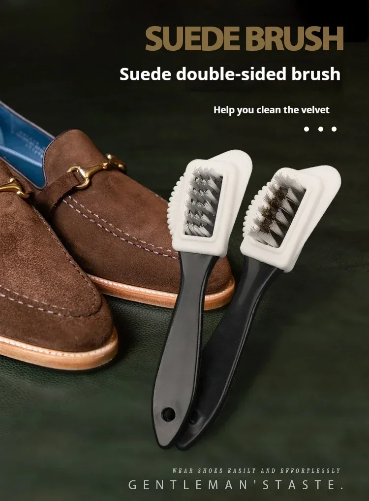 Multifunktionale Doppelseitige Wildleder-Schuhbürste Nubuk-Leder-Reinigungsbürste Flecken und Schmutz Entferner für Stiefel Wildleder-Sneaker – Detail 1