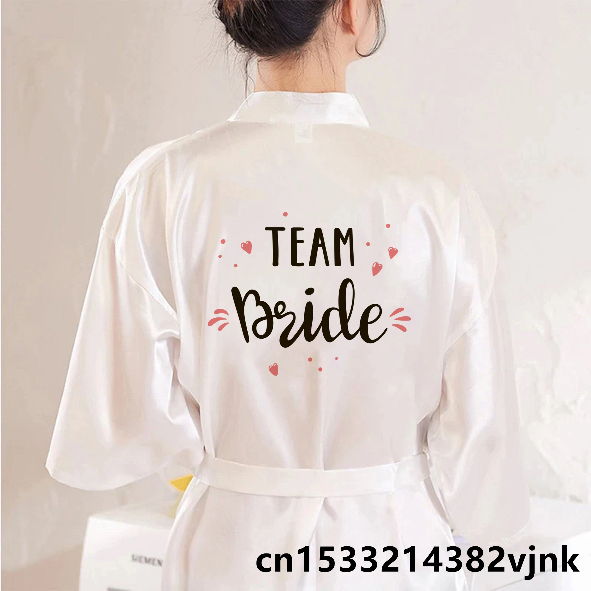 

Team Bride Bridal Bride To Be Wedding Satin Dressing Gown Personalized Print Bride Team Bathobe Robes Party Bridesmaid Robes