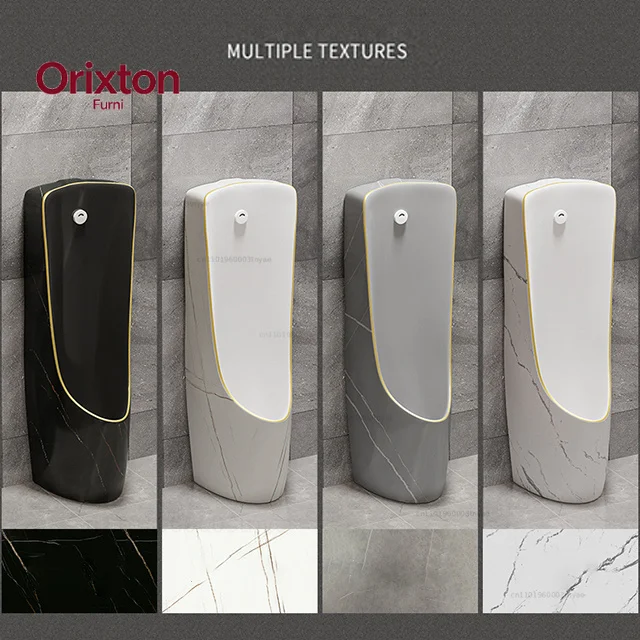Automatic Urinal Flusher With Sensor OEM Wall Hung Ceramic Power Urinal For Men Floor Mounted Urinals