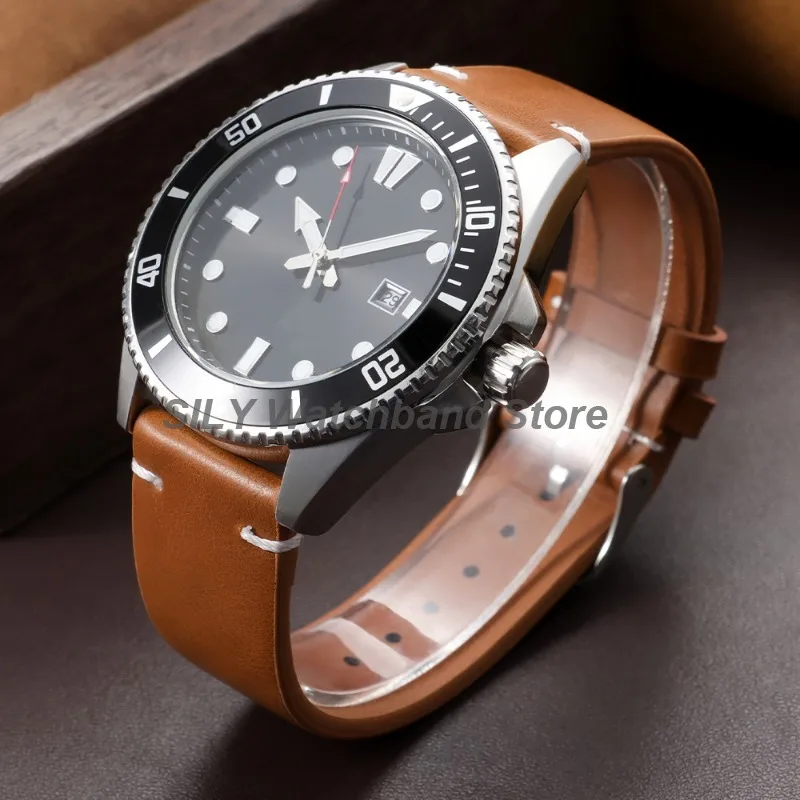 Leather WatchBand 18mm 20mm 22mm Universal Men Women Handmade Retro Oil Wax Leather Sport Strap Soft Quick Release Bracelet Belt image 4