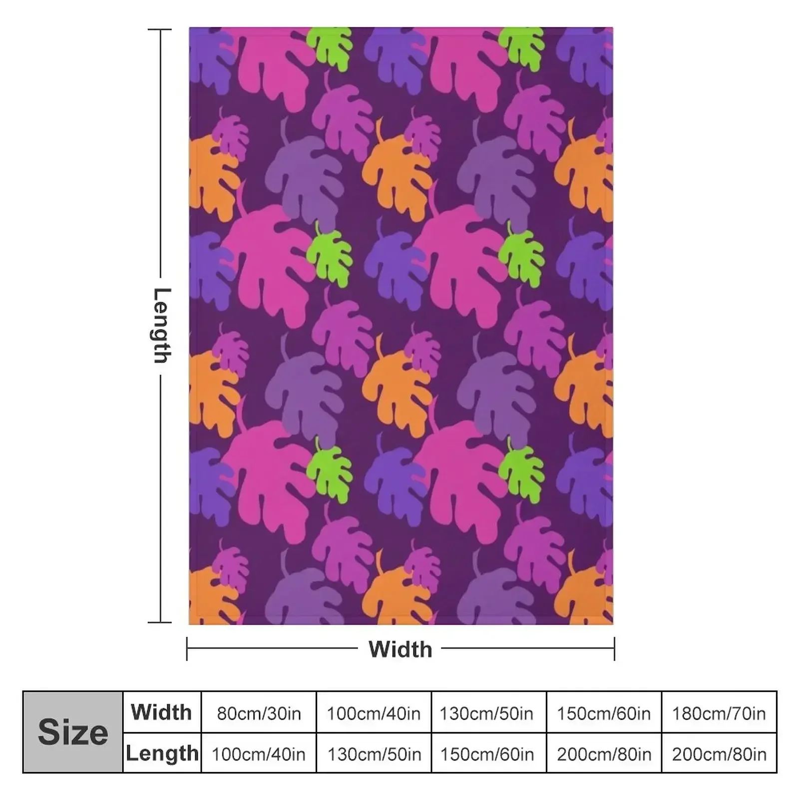 It's Raining Leaves (Funky Colour Splash Oak Edition) Throw Blanket couch cozy soft plush fuzzy picnic outdoor blanket