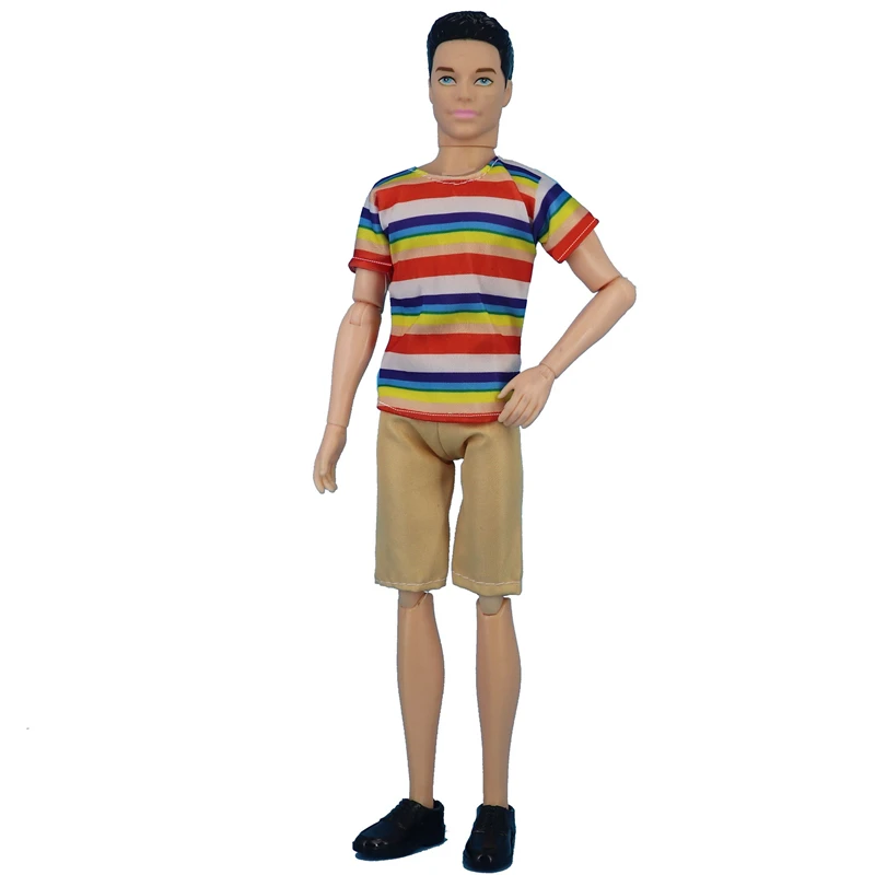 Summer Style 30cm Ken Doll Full Set 1/6 Boy Friend Doll with Clothes Suit Girls Play House Dress Up Toys Random Head