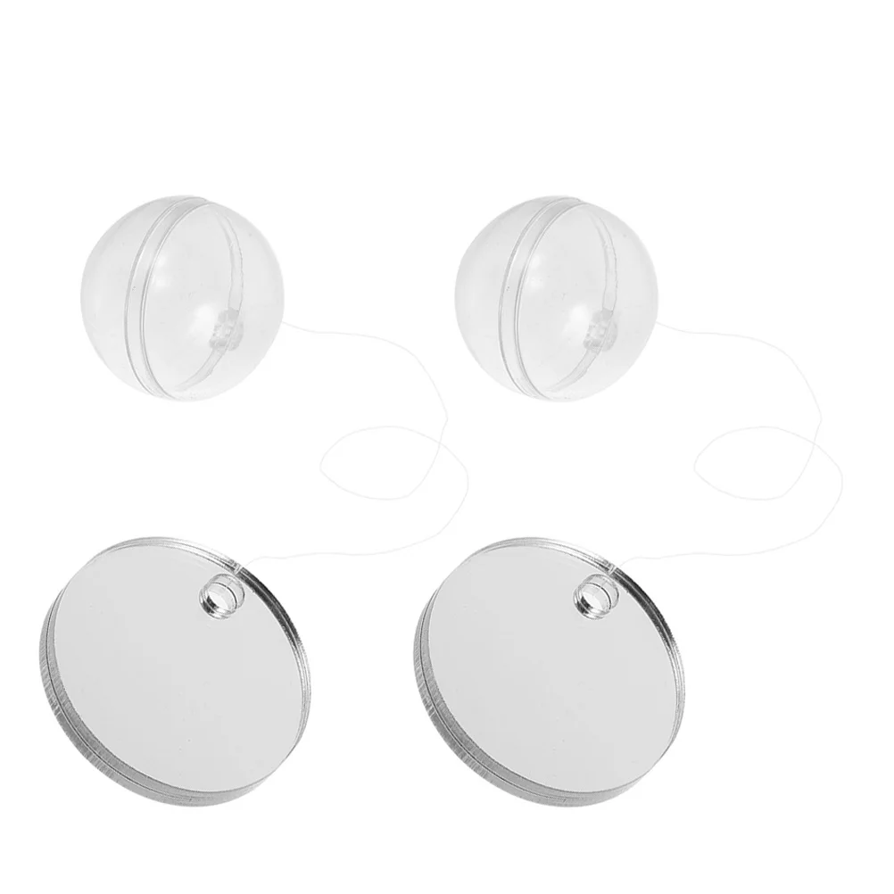 

2pcs Floating Mirror 8Cm Acrylic Suction Cup Betta Exercise Mirror Dual-Sided Training For Betta Fish Tank Decor Aquarium