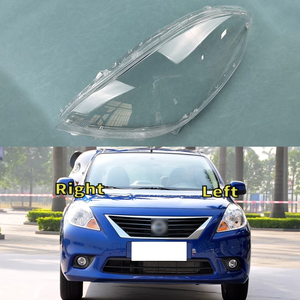 

For Nissan Sunny 2011-2013 Car Front Headlight Cover Headlamp Lampshade Lampcover Head Lamp light Covers glass Lens Shell Caps