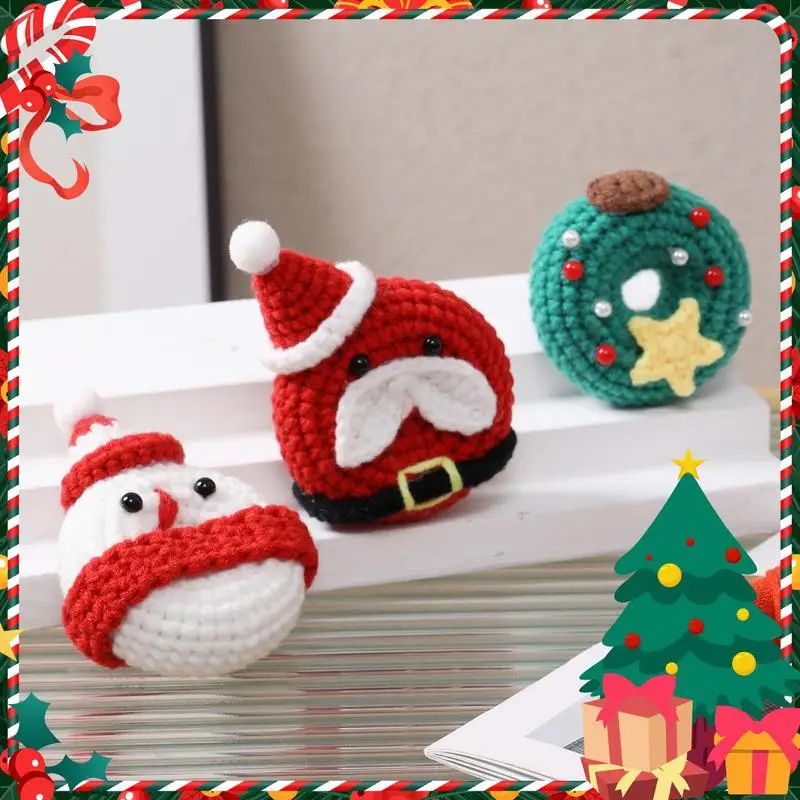 Christmas Donut Crochet Art Cute Christmas Donut Complete Crochet Kit Beginners-Friendly Crochet Art For Crochet Enthusiasts For