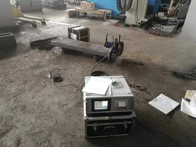 Residual internal stress testing steel plate welding stress relieving machine