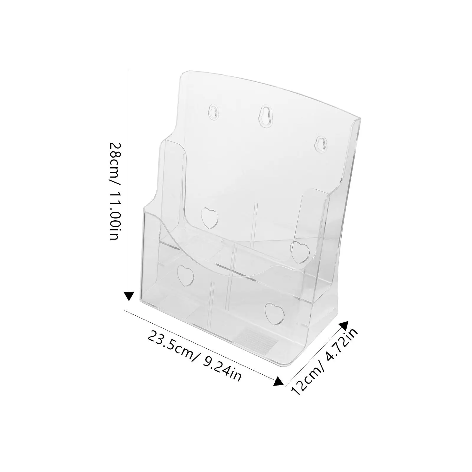 Acrylic A4 Double Layer Document Rack Brochure Stand Card ganizer Paper Holder Desktop Storage Solution Display