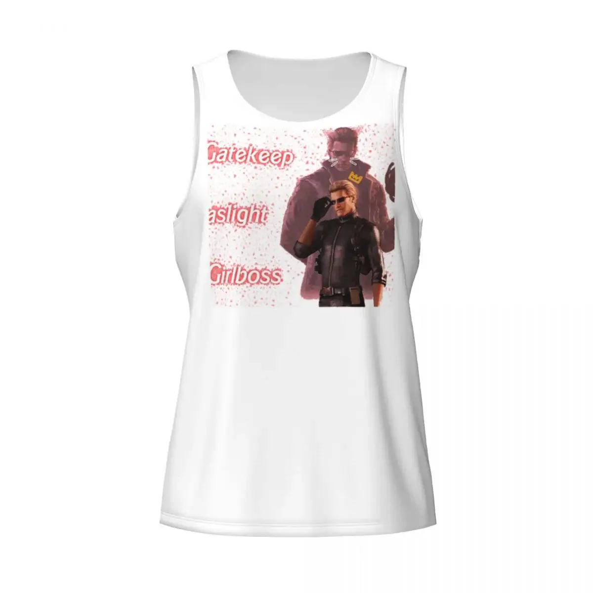 Quick Dry Albert Wesker Gaslight Gatekeep Girlboss Gym Tank Muscle Sleeveless Shirt Bodybuilding Breathable Vest
