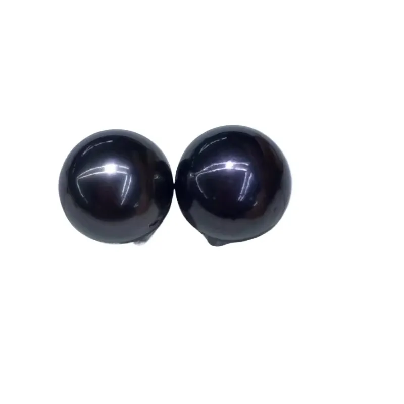

Natural Black Pearl 12-13mm Genuien Round Flaw 925 Sterling Silver Material