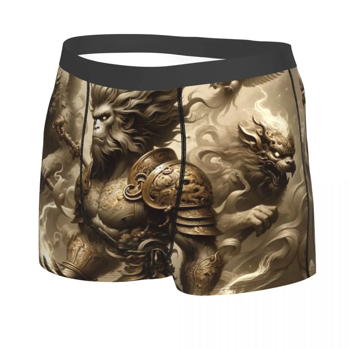 Custom Cool Monkey King Wukong Boxers Shorts Panties Men's Underpants Breathable Briefs Underwear