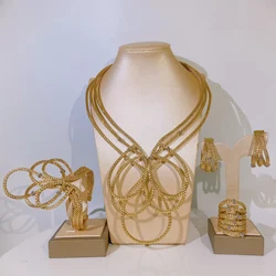 Yulaili Hot Sale African Brazilian Jewelry Set Geometric Shape Pendant Necklace for Woman Party Wedding Accessories H30092