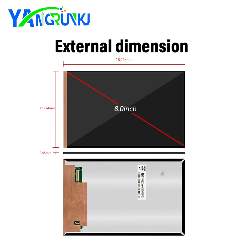 8 pouces écran horizontal 1200x1920 lWindaffichage avec Type-c panneau de commande 45 broches Mipi interfaces NV080WUM-N61 Pour Tablet PCs