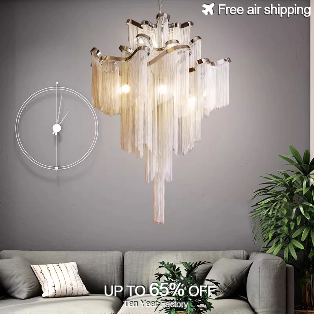 الشمال الحديثة كريستال الخرز الثريا قلادة الإضاءة مع سلسلة الألومنيوم للمنزل غرفة نوم غرفة المعيشة سقف مصباح معلق