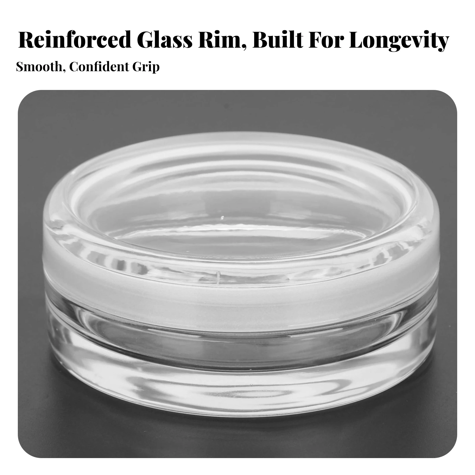Glass Watch Movement Cleaning Jar Compact Watch Movement Cleaning Jar Glass Cylinder with Lid Low-Silhouette Container Clear
