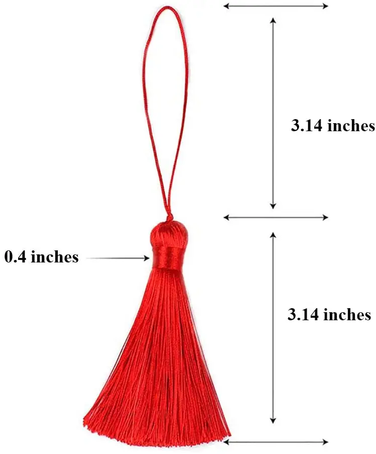 2Pcs/Lot  8cm Silk Tread Tassel Jewelry Curtain Garment Decor Accessory For DIY Key Chain Cellphone Bag Fringe Trim Pendant