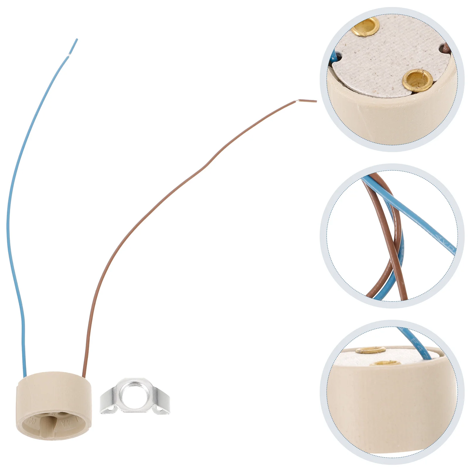 

Ceramic Lamp Holder High Temp Resistance Light Bulb Base Durable Adjustable Stand Outdoor Indoor Use Candelabra Socket