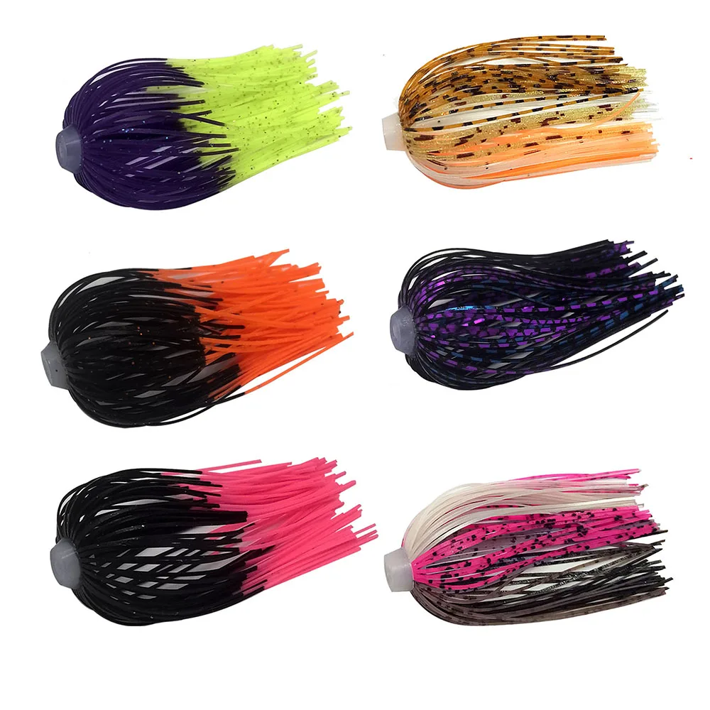 Großhandel 100 Stück/Lot 88 Stränge 64mm Silikon-Schirmelastik für Angelzubehör, Buzzbaits, Spinner, Buzz Bait – Detail 5