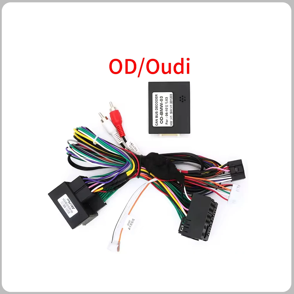 Car Android Radio Stereo Player Frame Fascia For BMW X3 E83 2004-2012 Panel Power Cord Wiring Cable 16Pin Harness Canbus