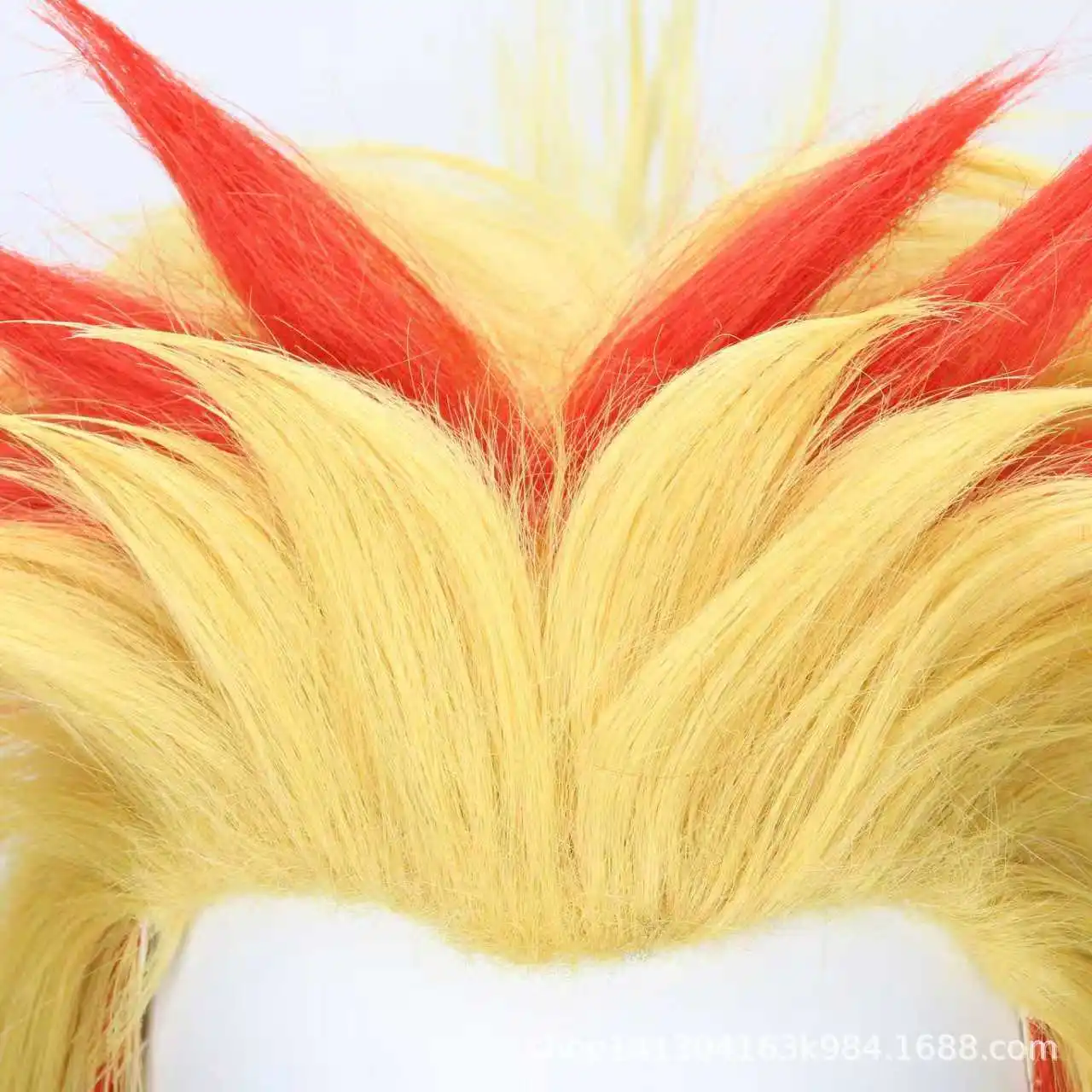 Perruque de Cosplay synthétique Anime Rengoku Kyoujurou, cheveux jaunes-rouges pour hommes et femmes, fête de carnaval d'halloween, accessoire de Costume de jeu de rôle