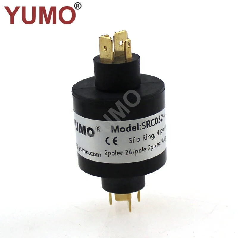 SRC032-4  32mm 4 PIN Type Golden Plated  Rotary Joint Electrical Connector  slip Ring