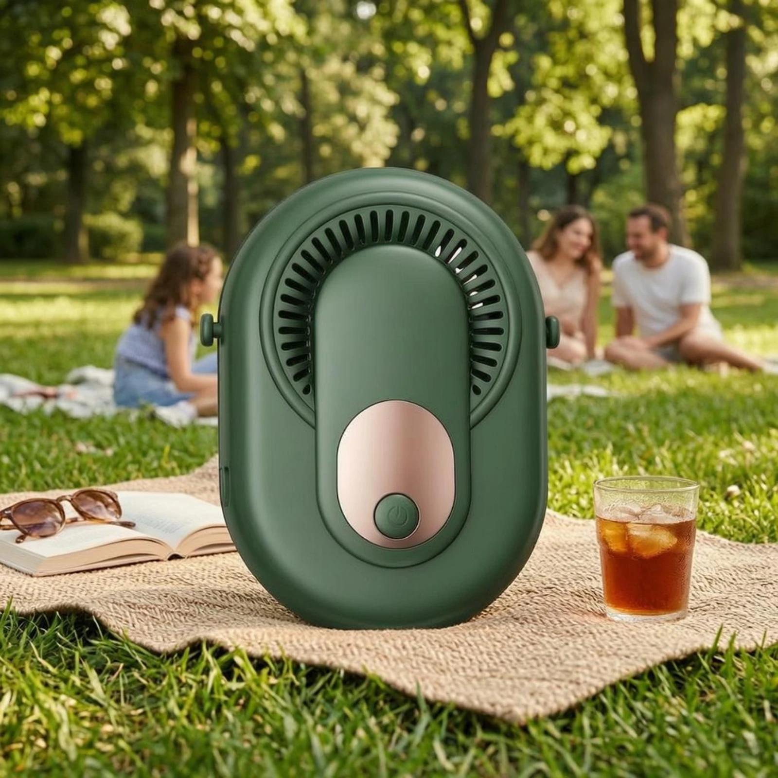 Wearable Fan Digital Display Neck Fan Personal Cooling Hanging Hands Free