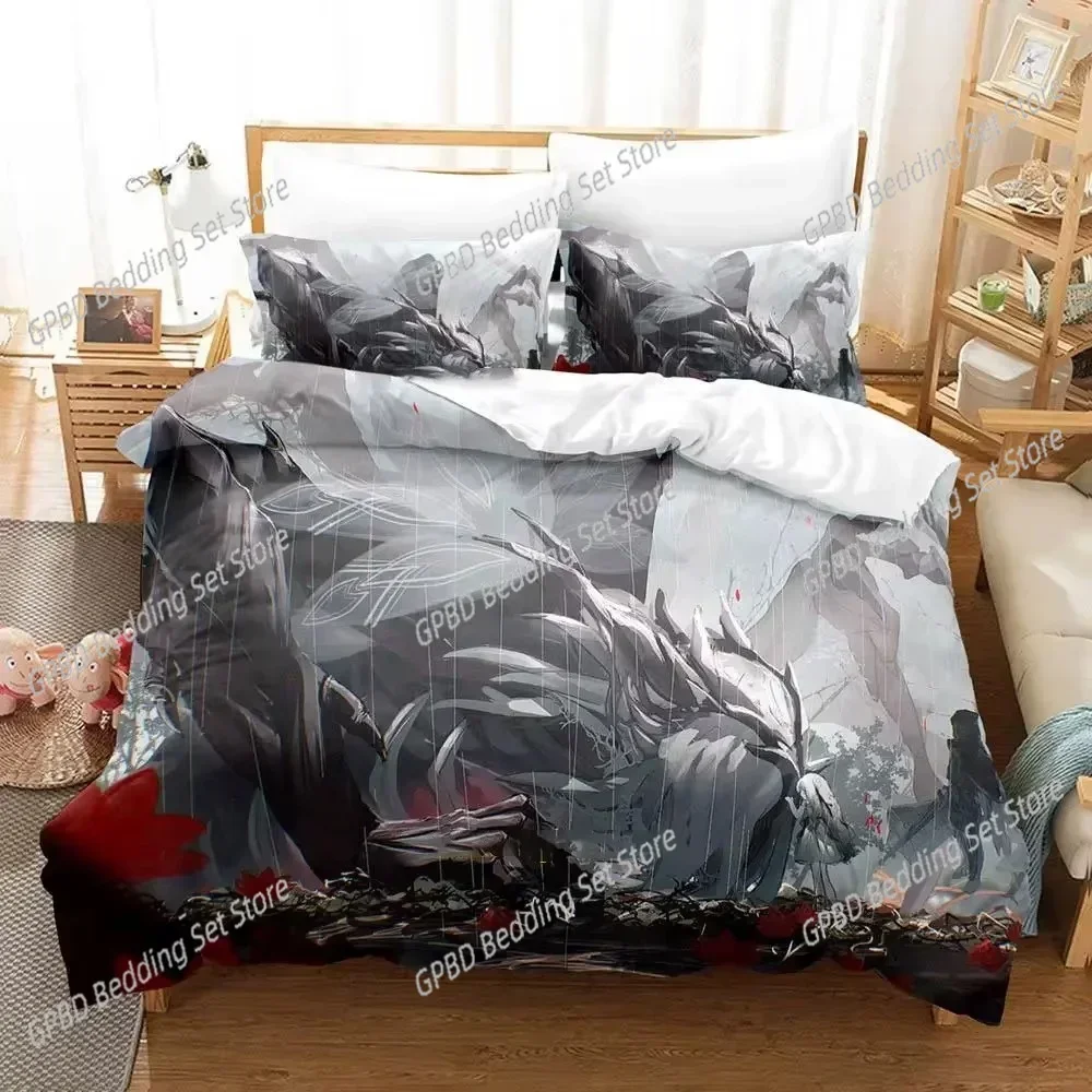 Ender Lilies Quietus of the Knights 3D Bedding Set Duvet Cover Pillowcases Single Twin Full Queen King Size Home Decor Quilt Boy