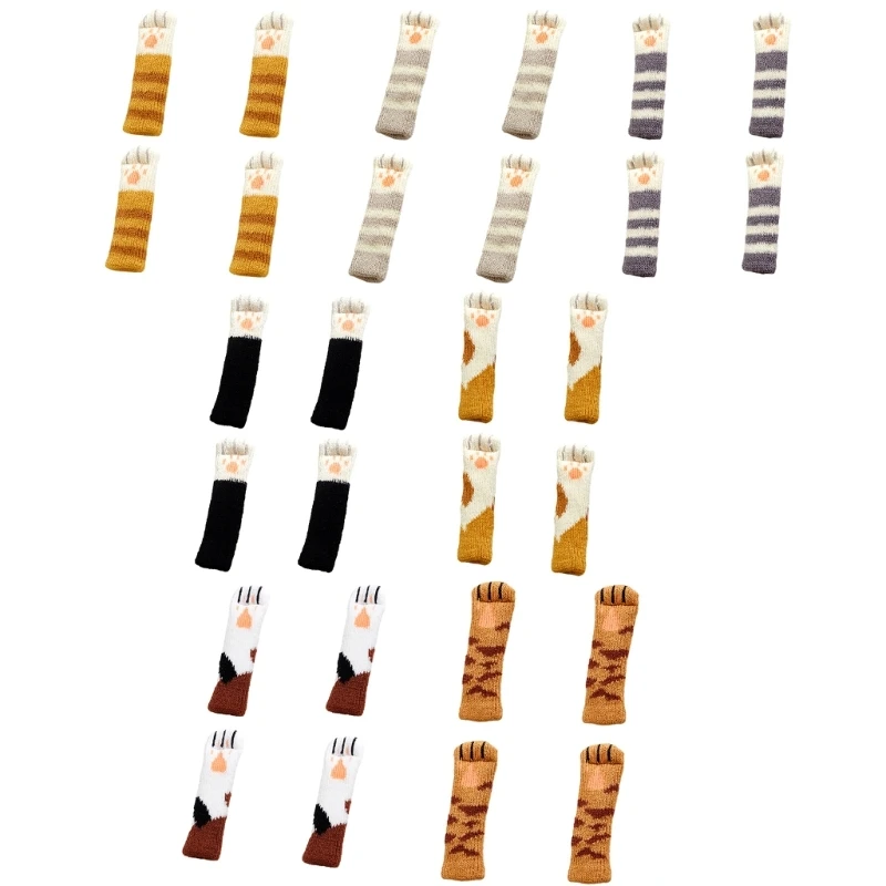 1 Bộ Ghế Chân Tất Dệt Kim Nội Thất Miếng Lót Sàn Đàn Hồi Cao Bảo Vệ 6-17Cm Trang Sức Giọt