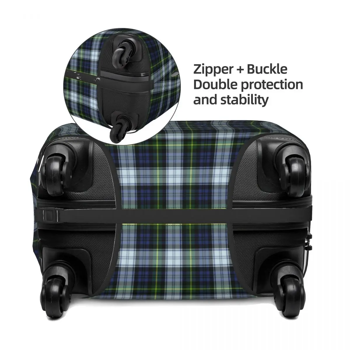 Personalizado bonito original tartan xadrez capa de bagagem protetor à prova de poeira geométrica gingham verificação mala de viagem capas