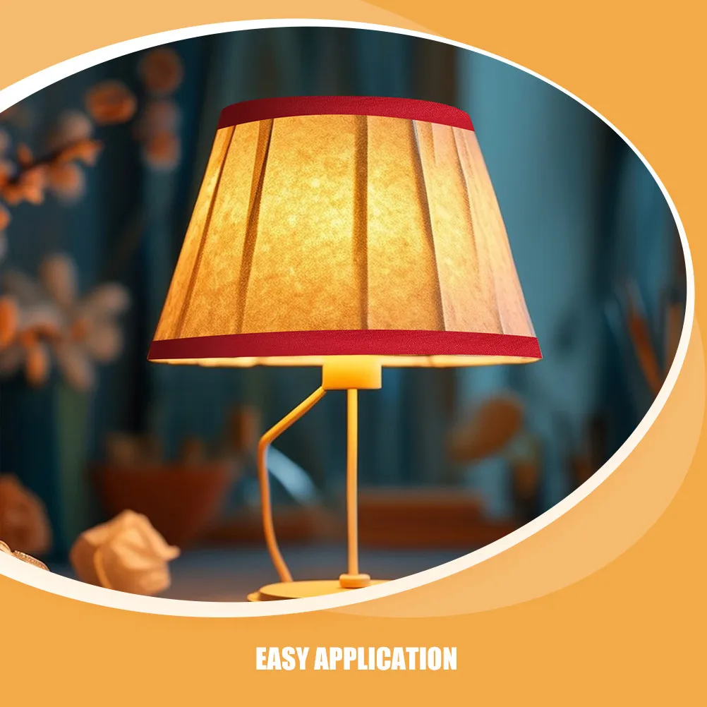 1 Roll Lampshade Edge Banding Tape Orange Self-Adhesive Cloth Strip for Lampshade Finishing Decoration DIY Lightshade Trim