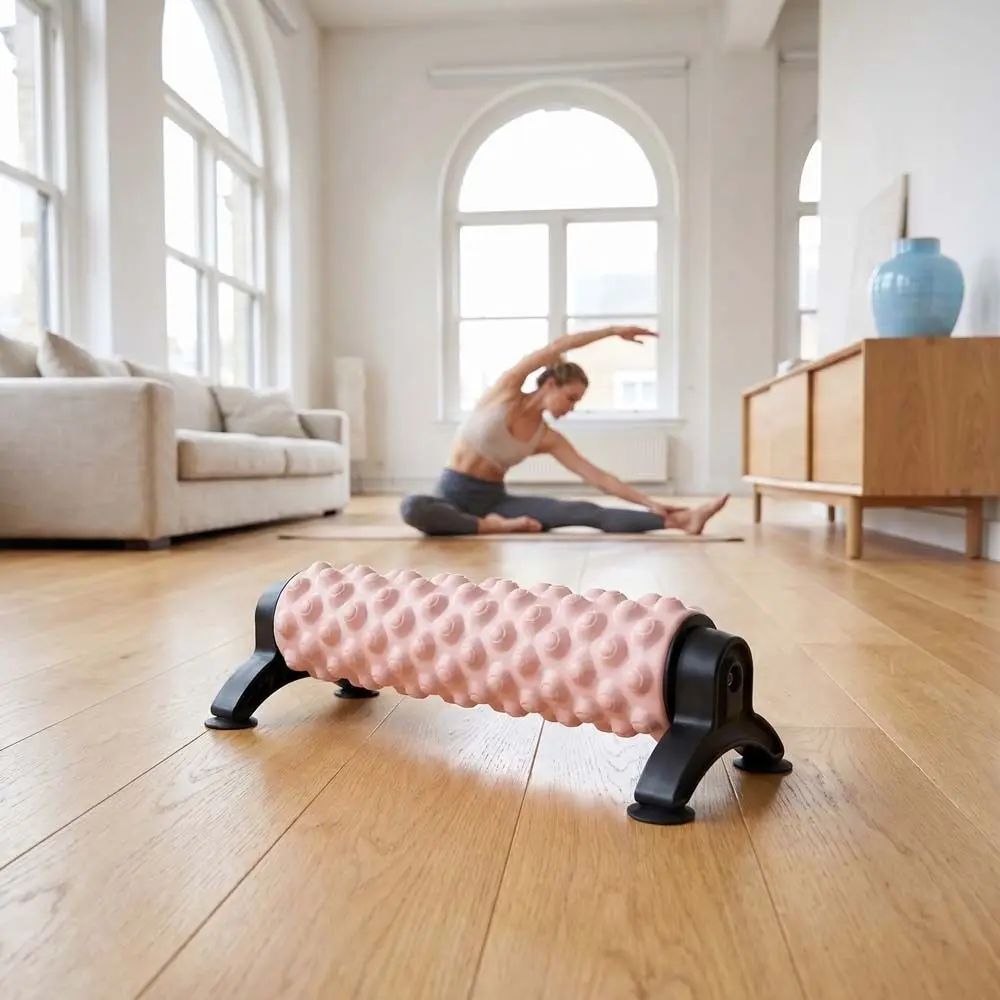 Non-Slip Suction Cup Foam Roller Stable Large Load Bearing Muscle Relaxation Roller Multifunctional with Stand EVA Yoga Column