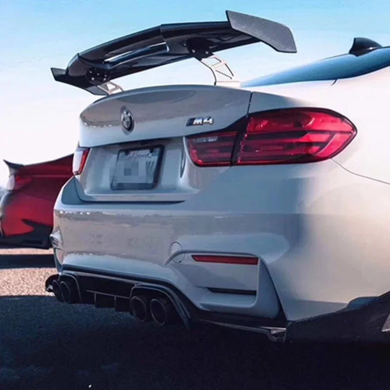 Car Styling Exterior Carbon Fiber Modified Rear Spoiler Tail Trunk Lip Wing Decoration Fit For BMW M1 M3 M4 M5 M6 MAD GT Spoiler