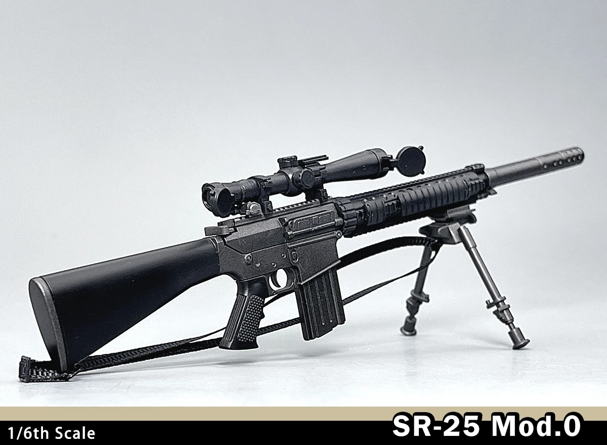 1/6 skala SR-25 Mod.0 broń Model karabin snajperski 77029 dla 12 cali figurka armia wojskowy żołnierz akcesoria prezenty zabawki