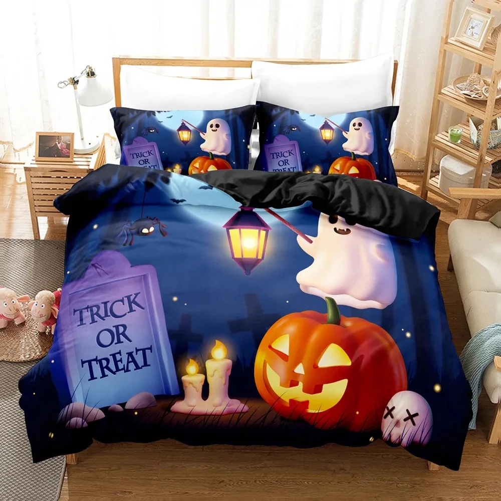 

Halloween Series All-Season Duvet Cover Pillowcase, Home Bedding Set Single/Double/Queen/King Size Bed, Gifts for Boys and Girls