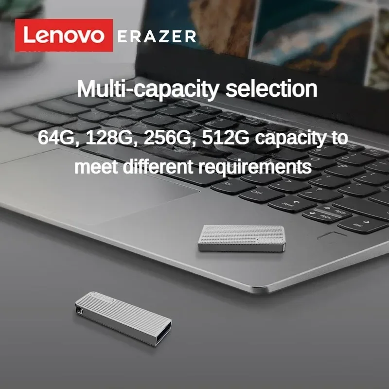 Lenovo ERAZER 32GB USB3.2 U Disk F102 Silver Reading Speed 120MB/s Computer U Disk Office Business USB Flash Drive