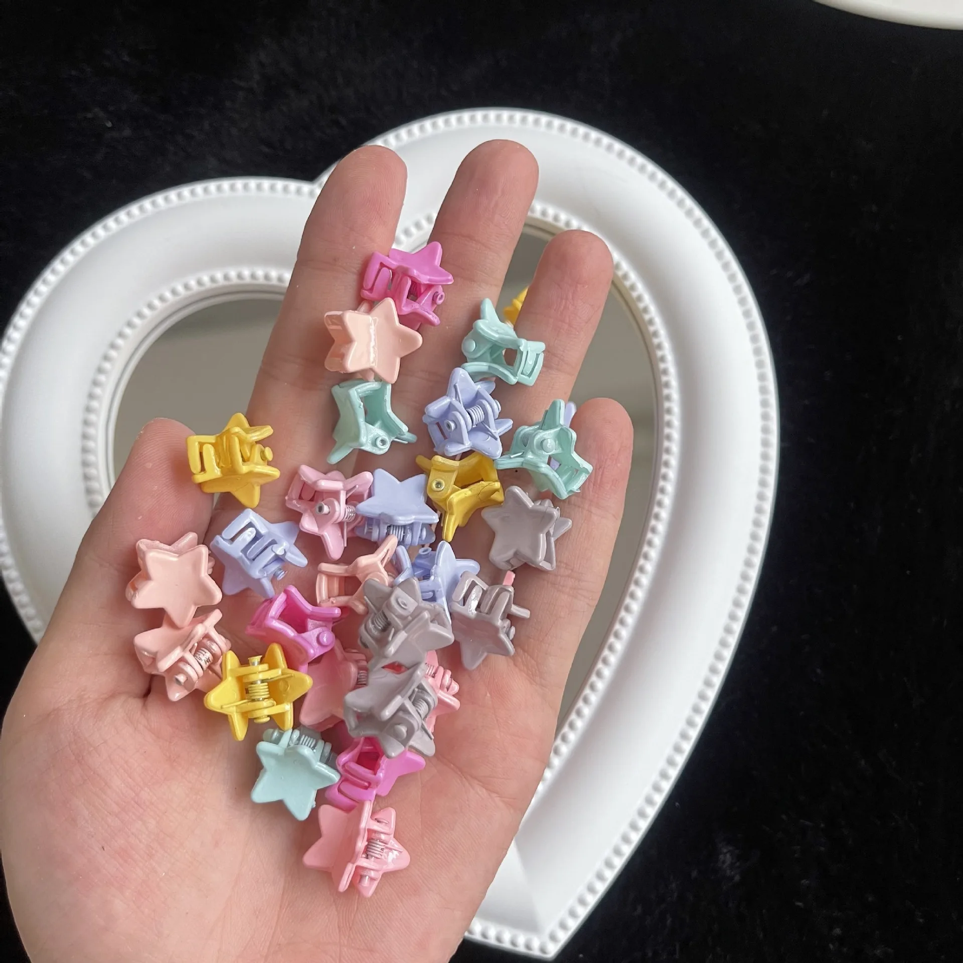 20 Pcs/Lot Small Colorful Star Hair Claws Mini Barrettes Hairpin Claw Clip For Women Girls Accessories