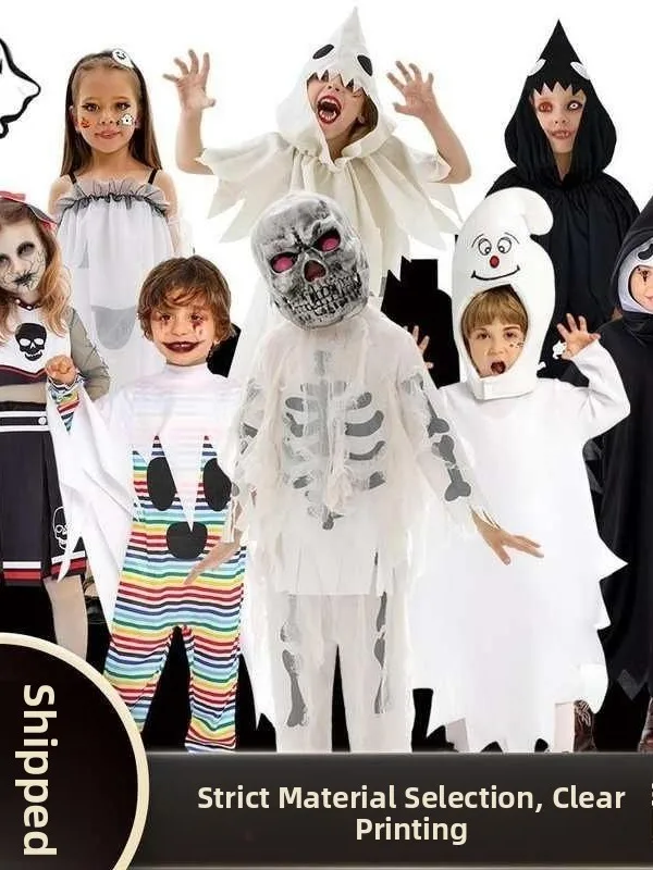 

Halloween Skeleton Children's Cosplay Costume Performance Outfit Traditional Chinese Stage Costume Women's Fashion Ladies' Sp...