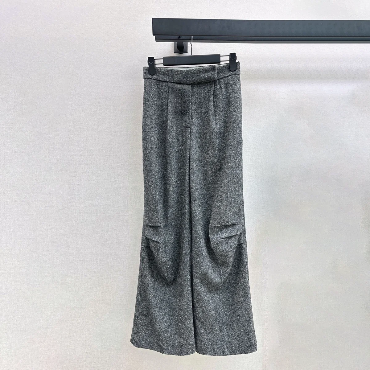 2026 high-quality women's linen gray mixed color floral wide leg pants26709225