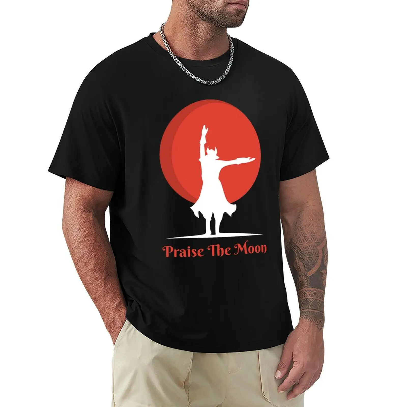 Bloodborne Praise T-Shirt Big Size Crew Neck T-Shirt