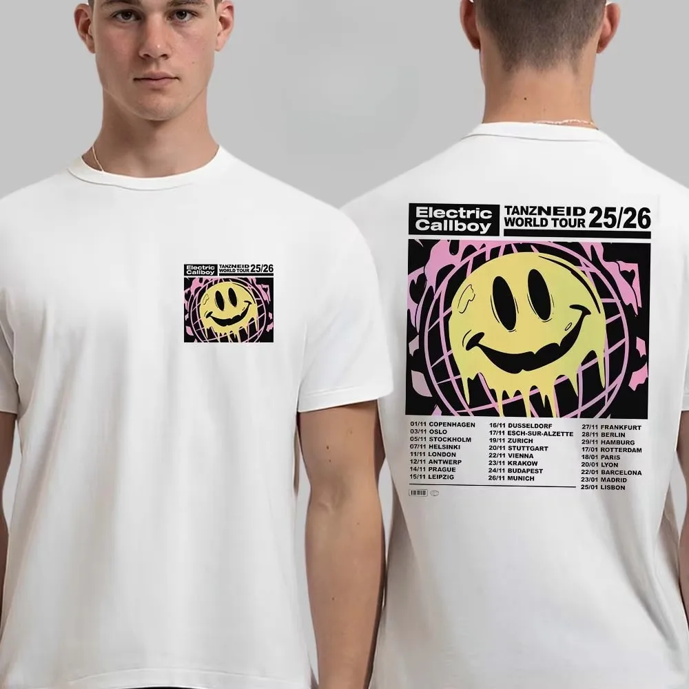 Tanzneid World Tour Tech Mech Electric Callboy Band Graphic T-Shirt Cotton Men Women Streetwear Tee