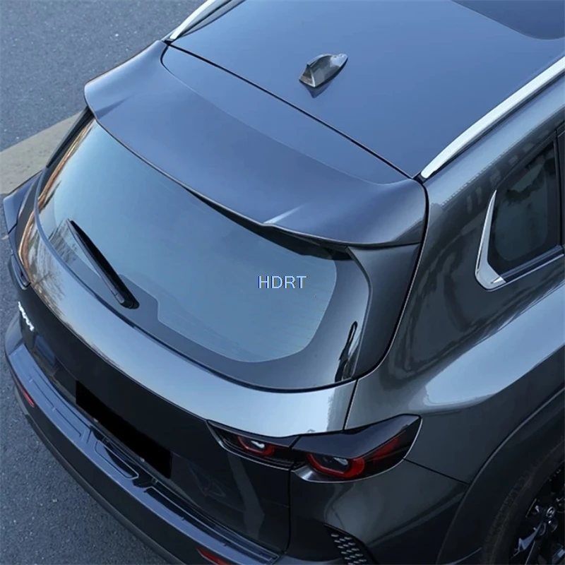 Car Style Rear Trunk Roof Spoiler Plate For Mazda CX-50 CX50 2023 + Fixed Wind Tail Wing Cover Protector Decoration Accessories