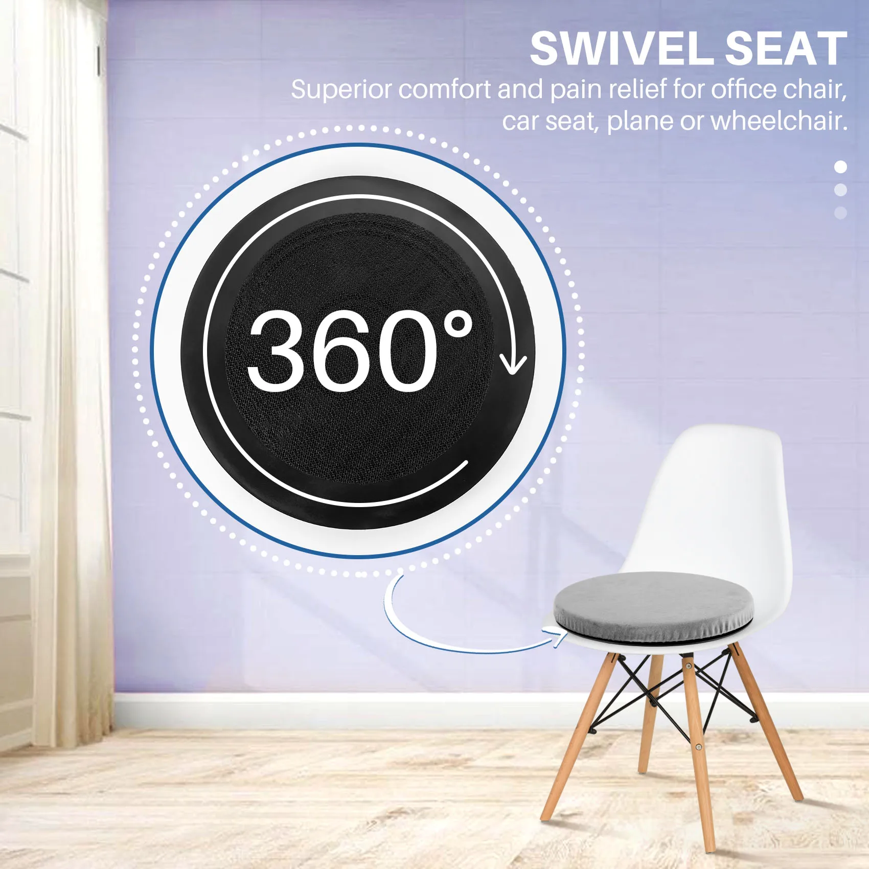 #44T (gray)360 Degree Rotating Cushion Bottom Easy Access Mobility Home Office,Automotive Parts & Accessories