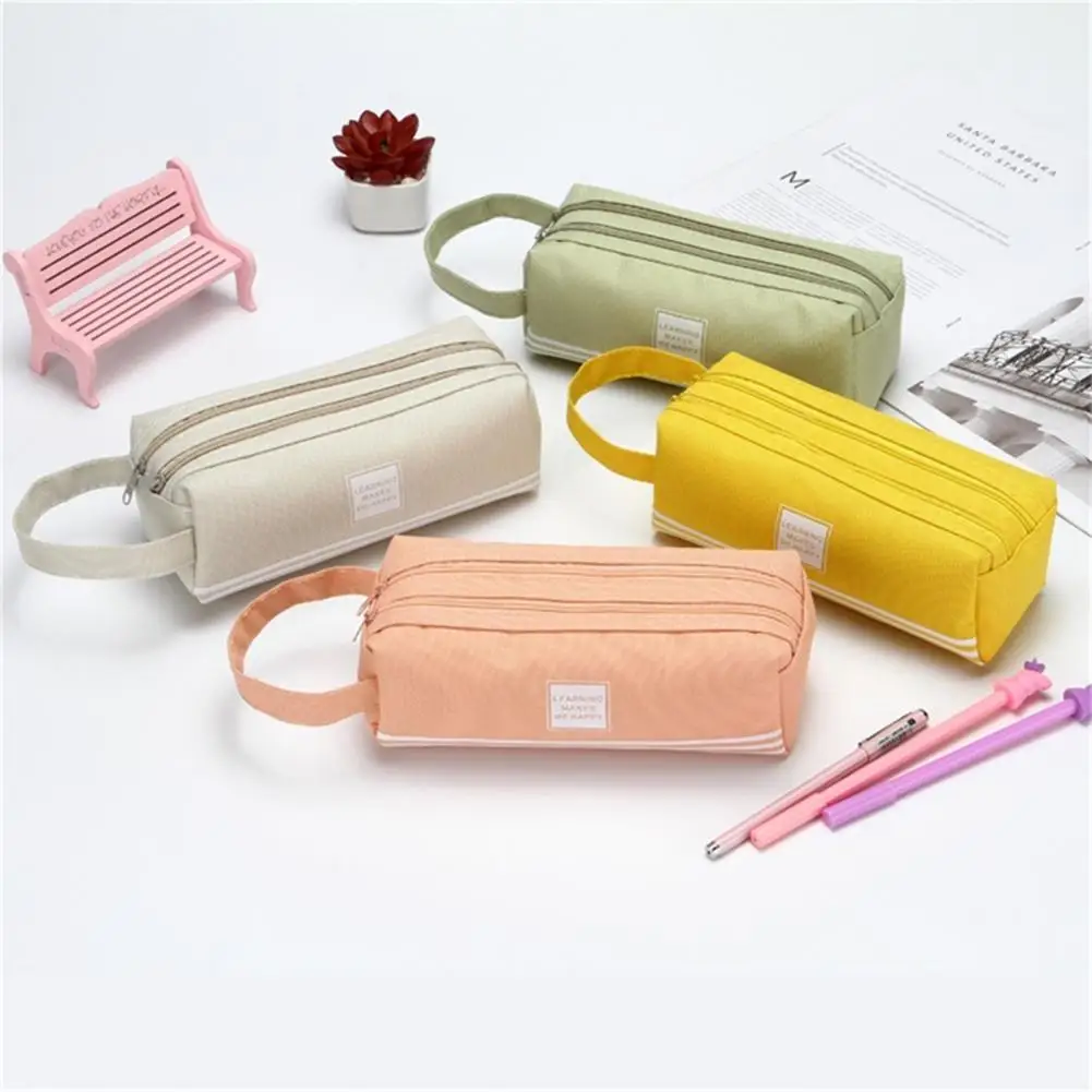 Rectangular Lightweight Stationery Pouch with Zipper School Supplies