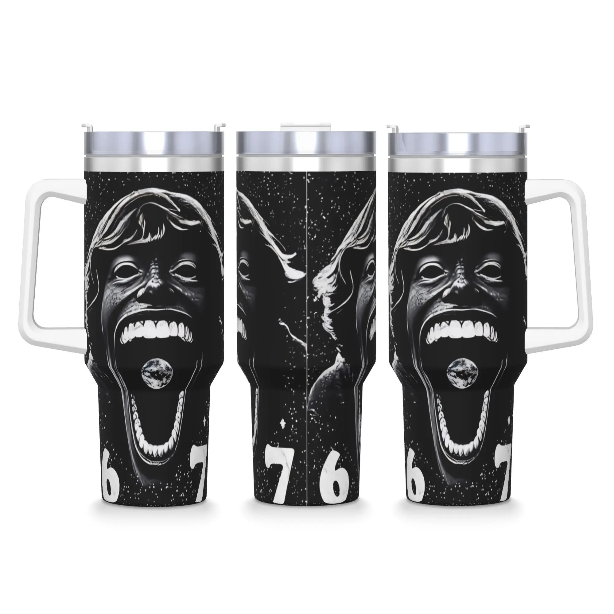 

67 Six Seven Funny Meme Tumbler Hot Drinks Water Bottle Leakproof Stainless Steel Thermal Mug Graphic Camping Mugs Cup