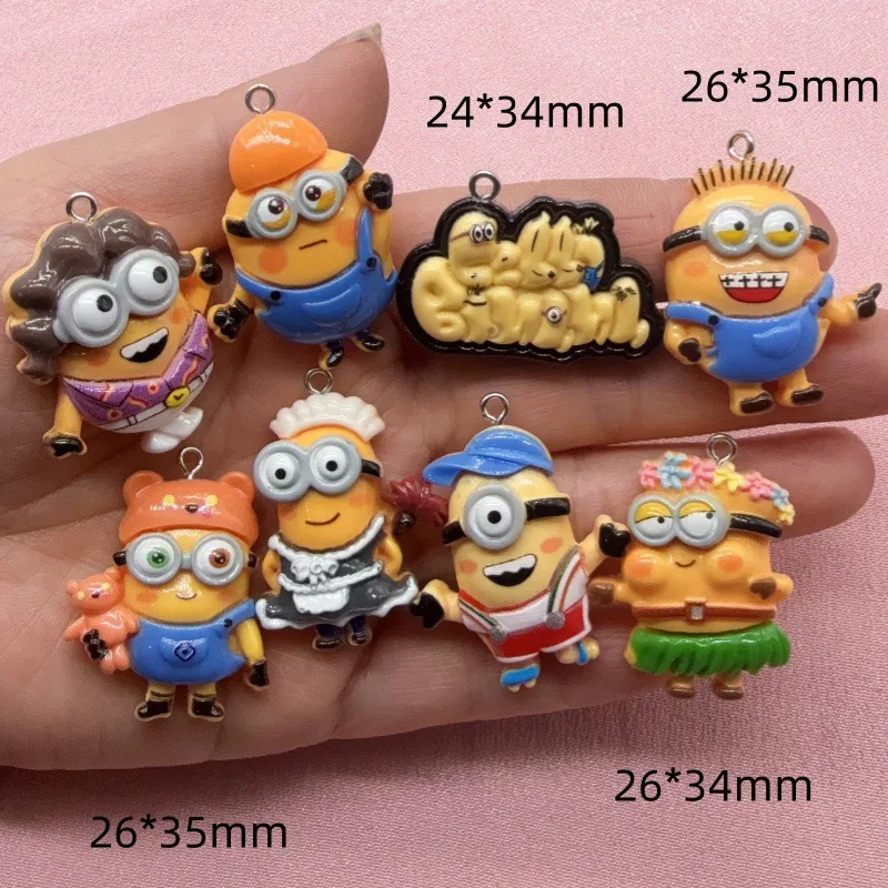 10 Stück Niedliche Cartoon-Harz-Accessoires Creme-Klebstoff DIY Kleine Zubehörteile Handgefertigte Accessoires Anhänger – Detail 1