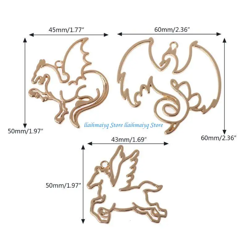 573B DIY Toy Casting Mold Silicone Molds Resin Mold Dragon Horse Frame Making Tools