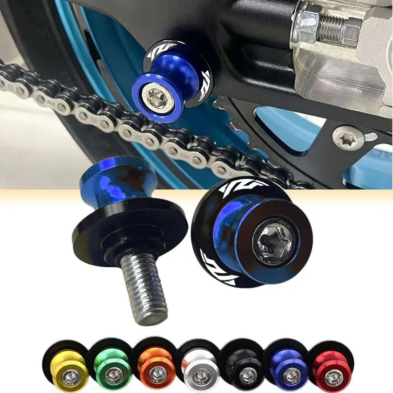 Motorcycle Swingarm Spool Sliders CNC Aluminum Rear Stand Screws 6MM For YAMAHA YZF R1 R1M R3 YZF R6 R7 R9 R25 R125 YZFR6 YZFR1