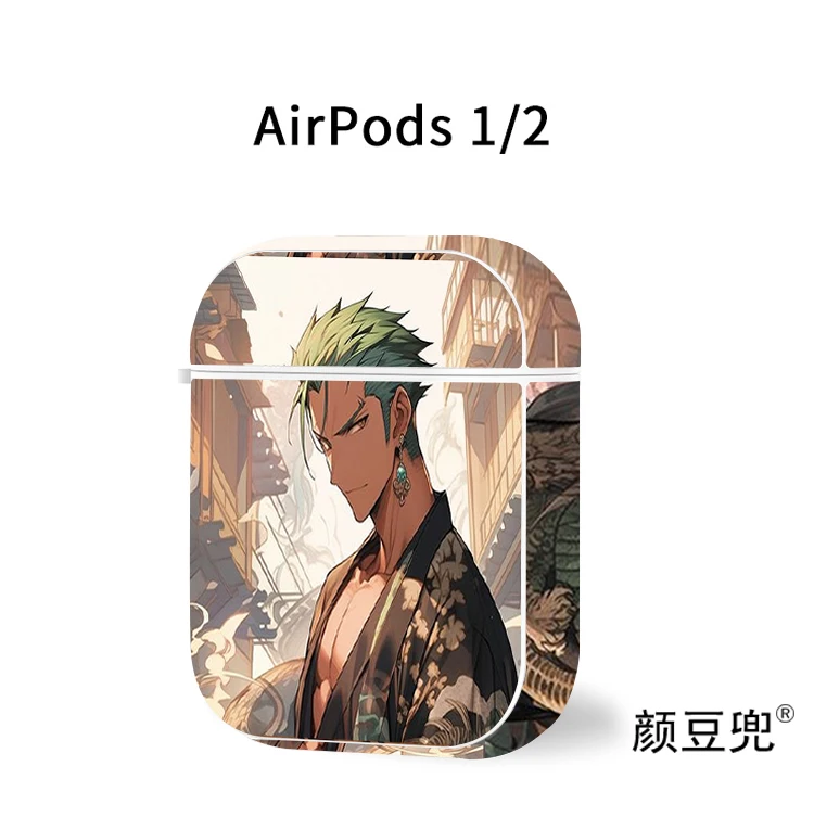 Roronoa Zoro Anime для Apple AirPods 2 1 Чехол черный силиконовый защитный чехол для Apple AirPods Pro 2 Чехлы для AirPods 3 чехла